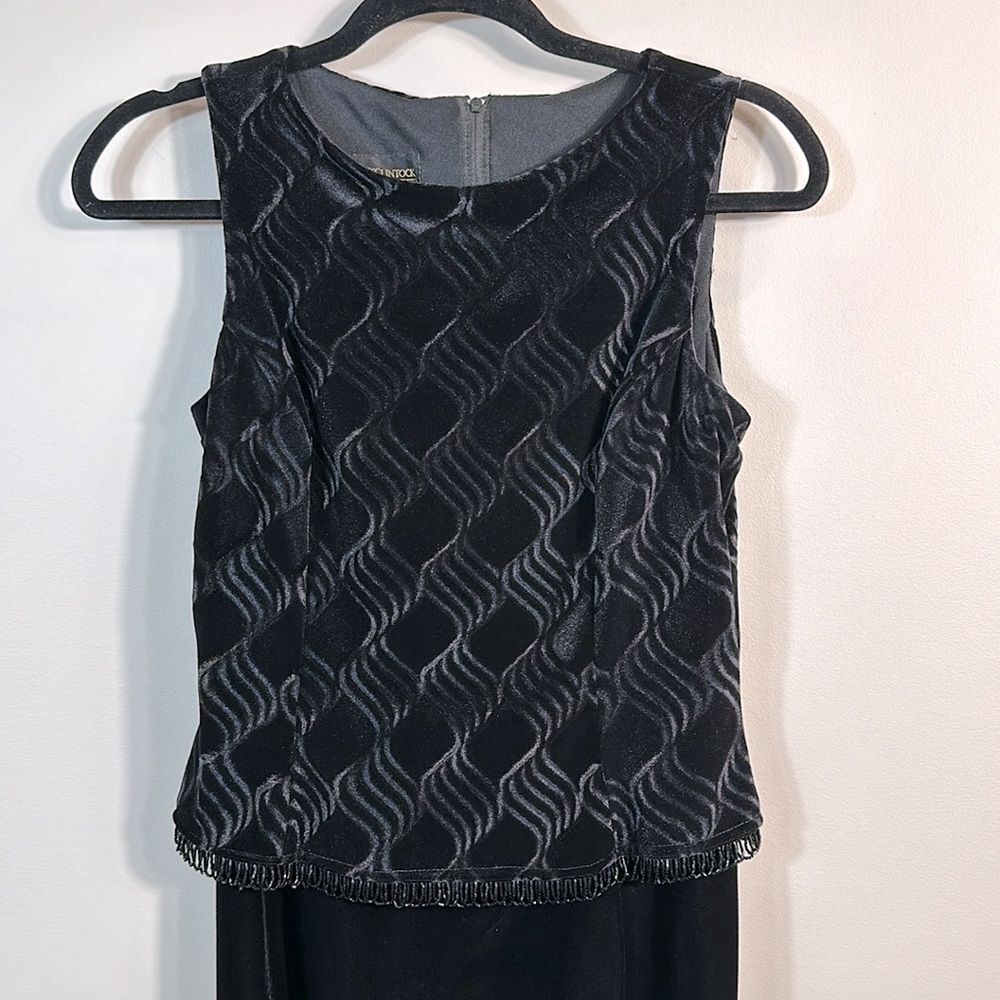 Vintage Scott McClintock Petite Black Sleeveless Mother Bride Formal Dress 6P - Picture 2 of 10